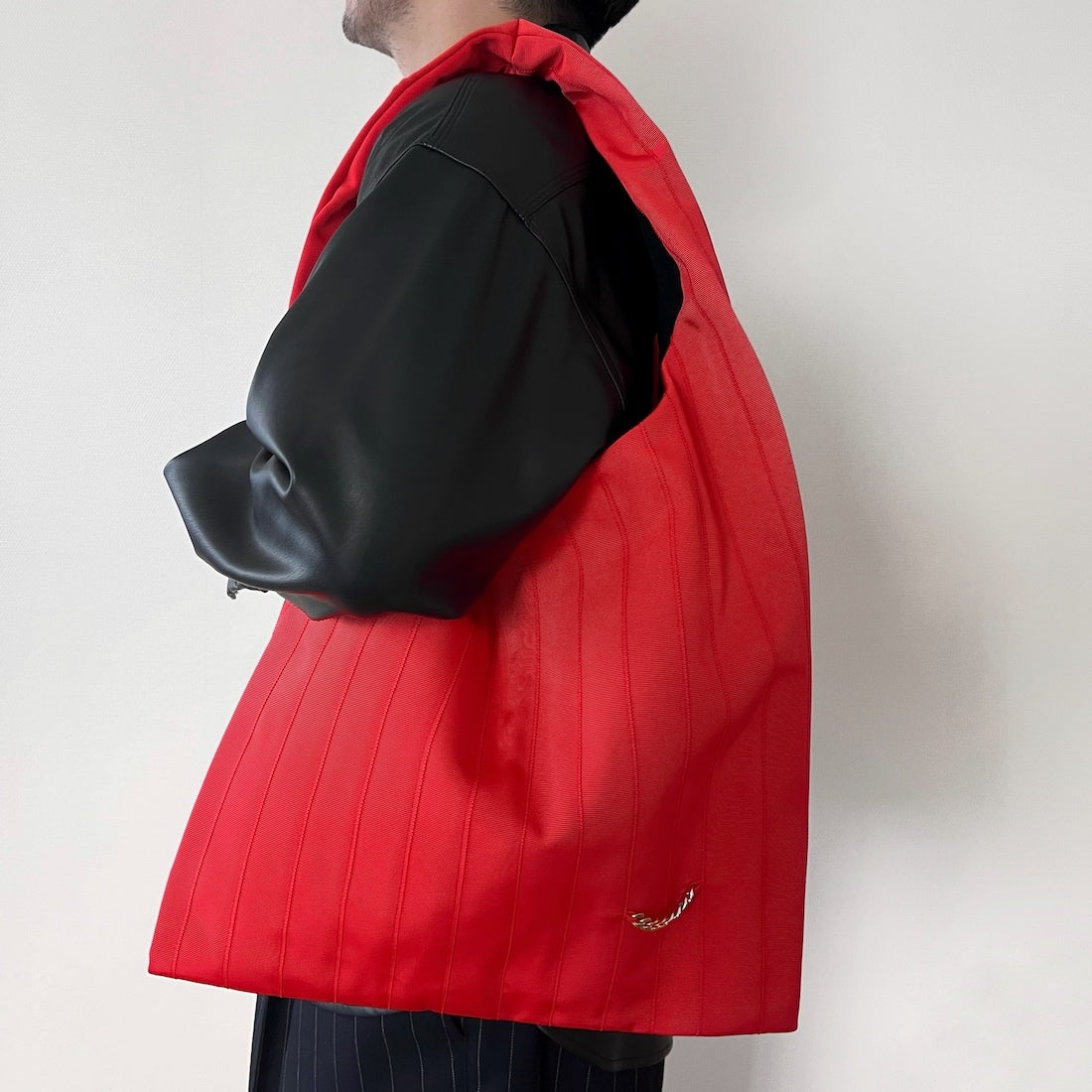 Large Shoulder Bag in Grosgrain Ribbon