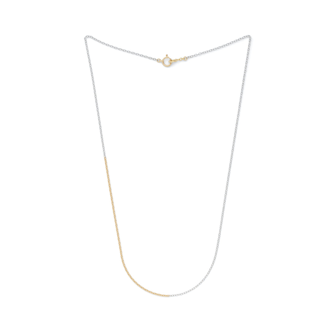 Oval Chain Silver&Gold Necklace