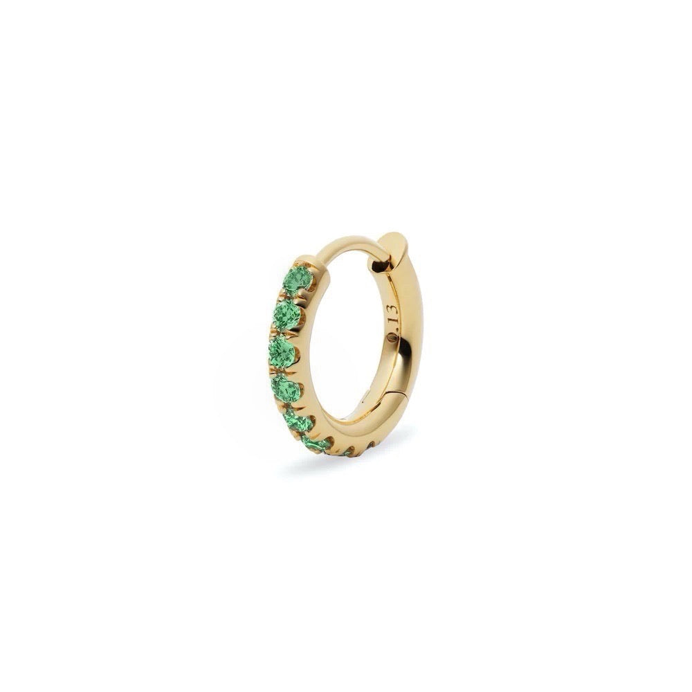 Small Emerald Hoop