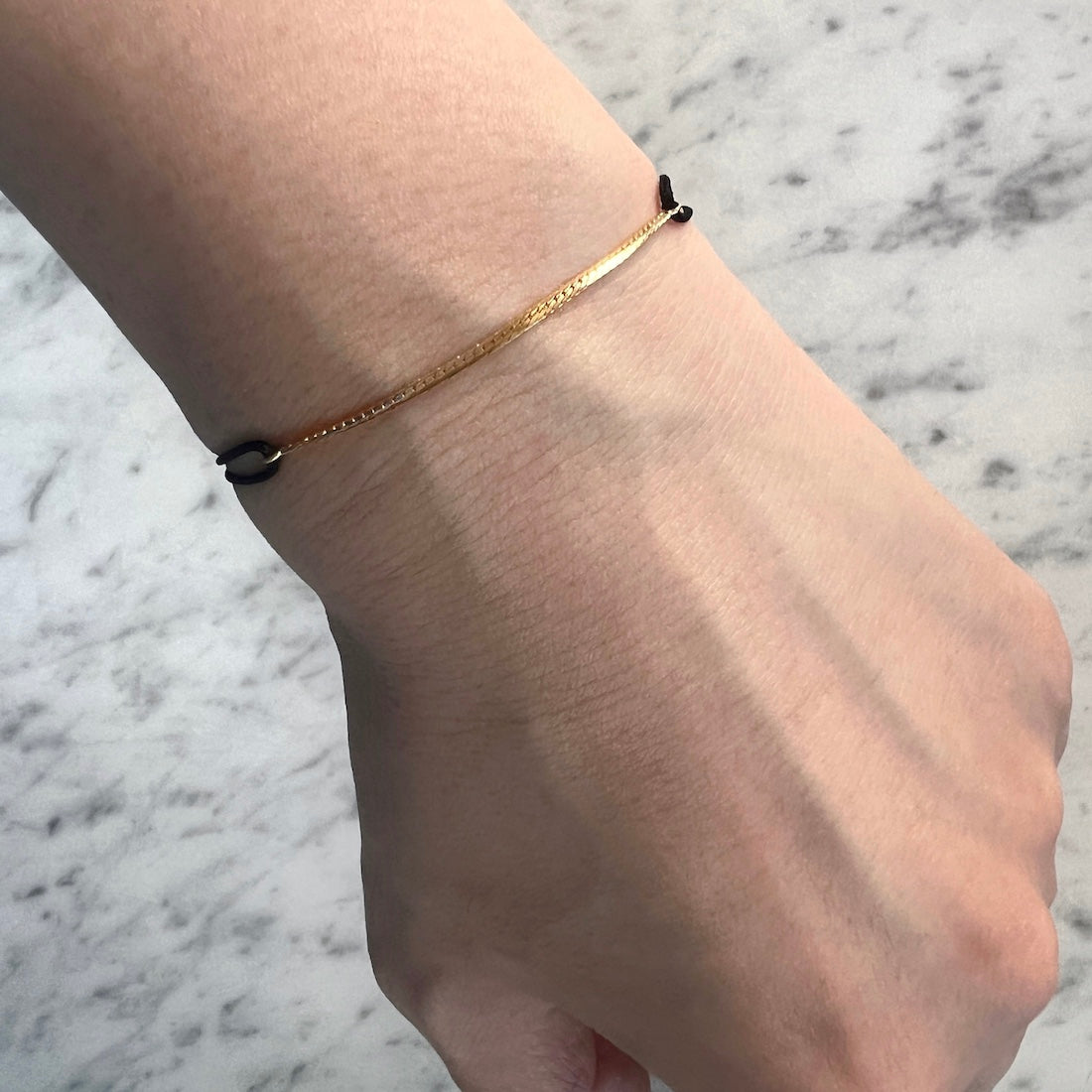 Herringbone Chain Cord Bracelet