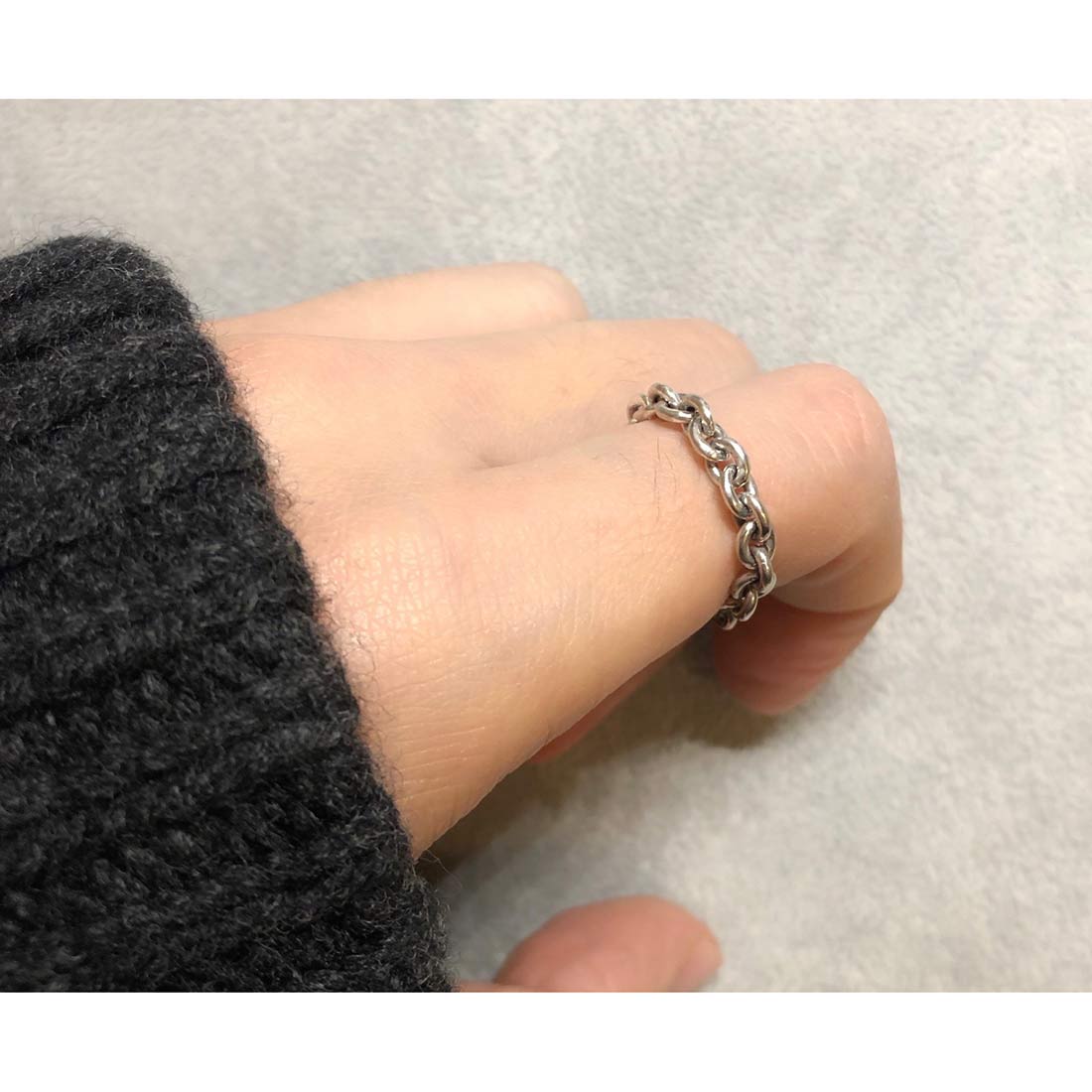 silver シルバー チェーンリング Ring 着用