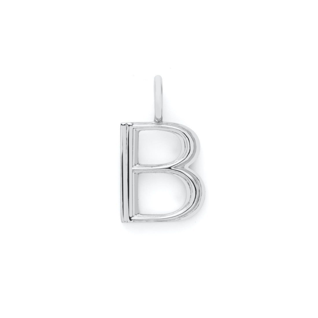 18K イニシャルチャーム B ホワイトゴールド