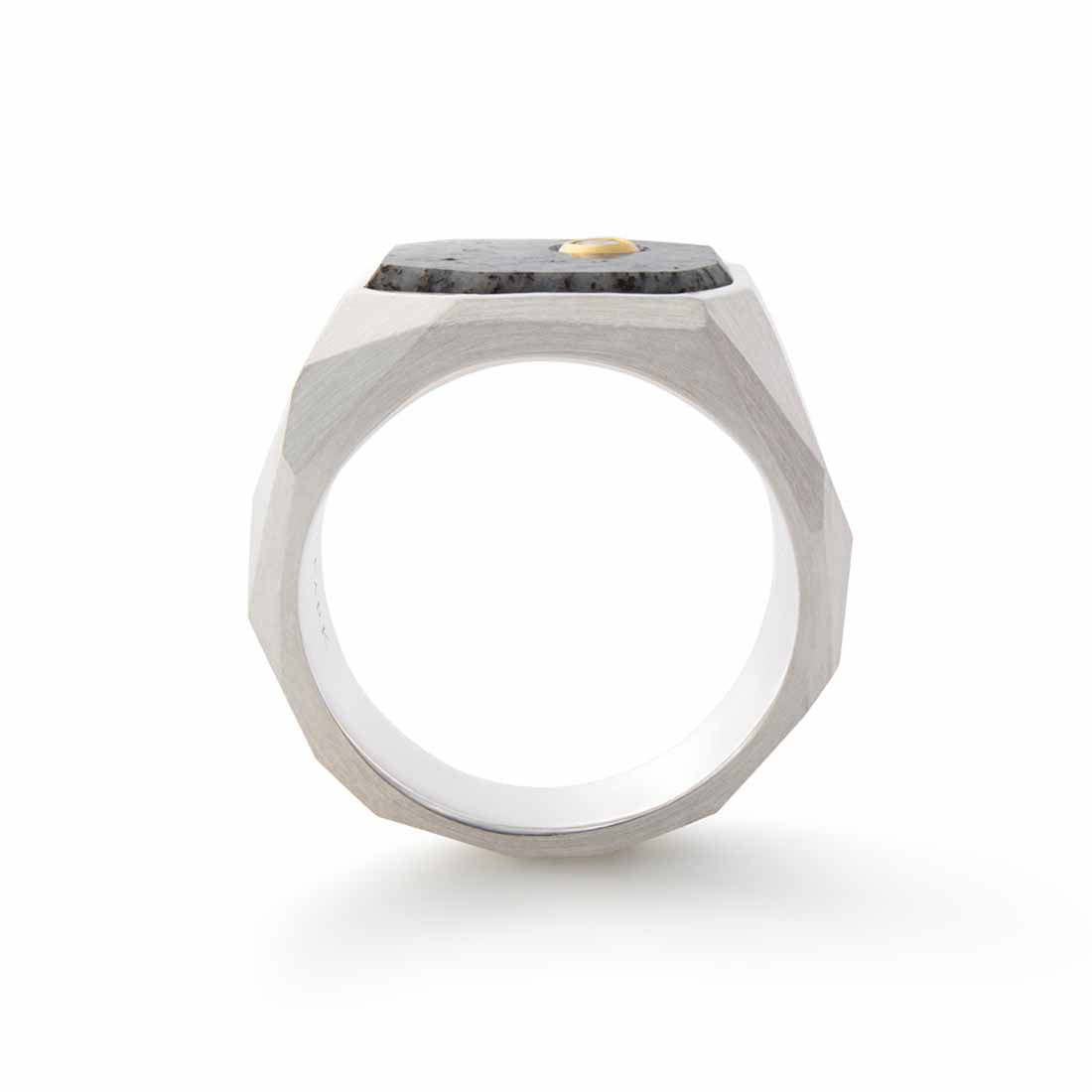 silver925 シルバー925 ファセットリング Facet Ring 庵治石 ダイア