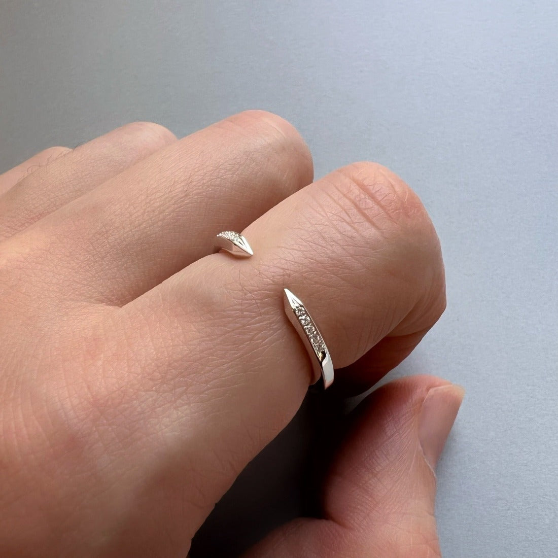 silver925 シルバー925 ダイア Ring リング Crystal クリスタル 着用