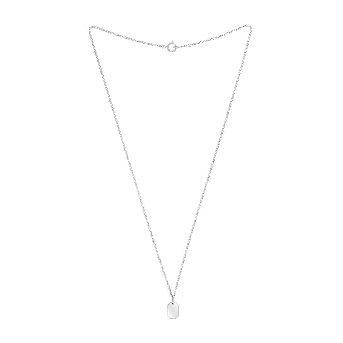 18K ホワイトゴールド クリスタルチャームネックレス Necklace