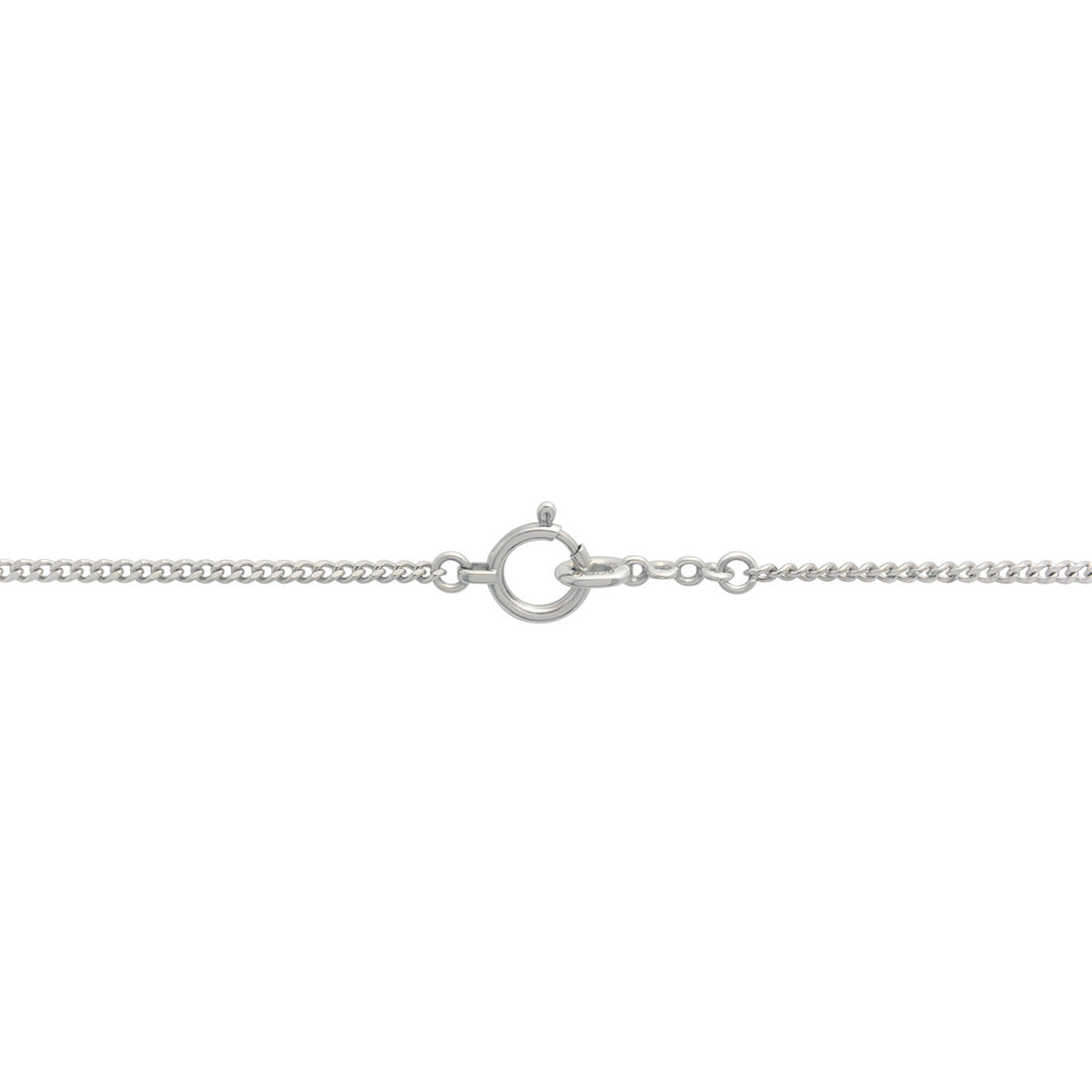 18K ホワイトゴールド Curb Chain カーブチェーン Necklace ネックレス 引き輪