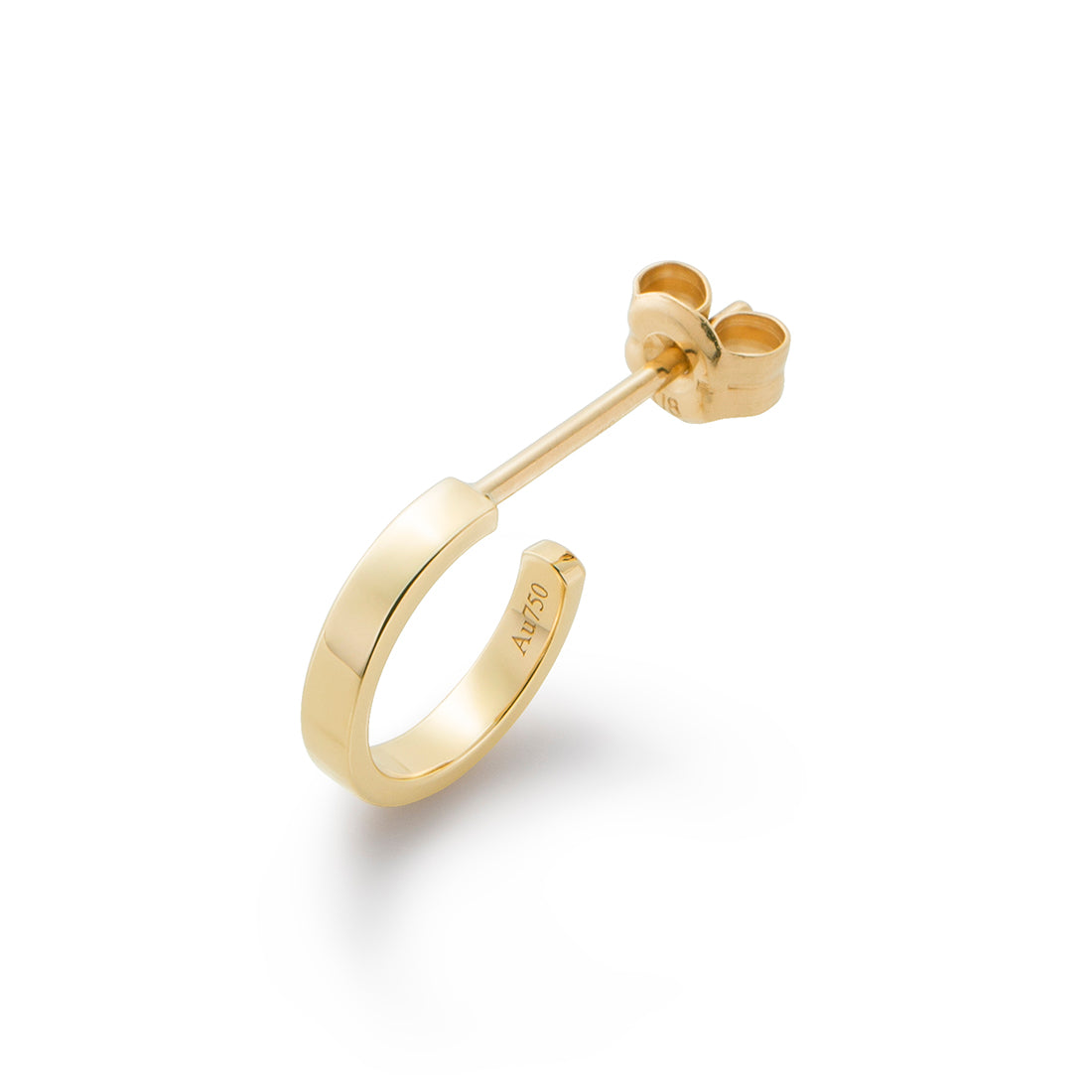 18K イエローゴールド 片耳ピアス 2mm