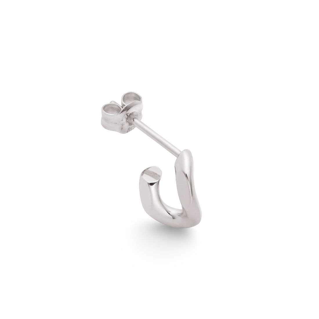 18K ホワイトゴールド 片耳ピアス 右耳用 Sサイズ