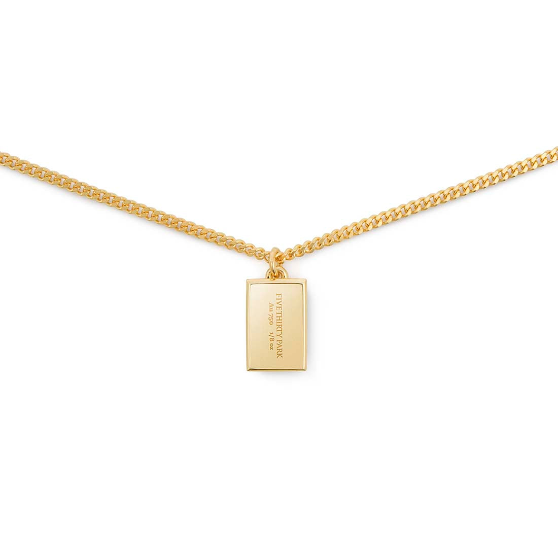 18K Necklace Ingot ネックレス イエローゴールド