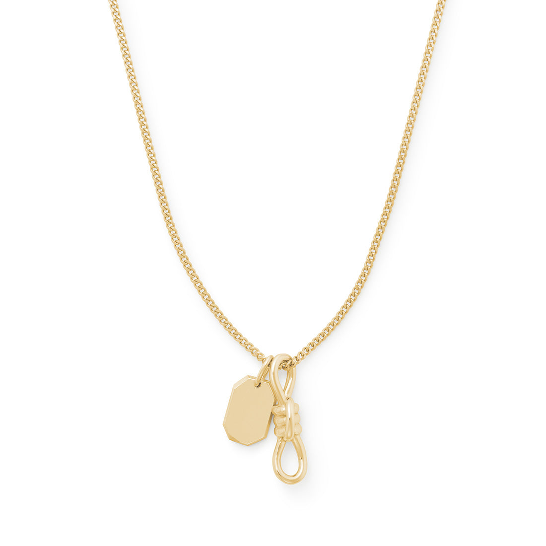 18K Charm チャーム Knot  ノット イエローゴールド コーディネート