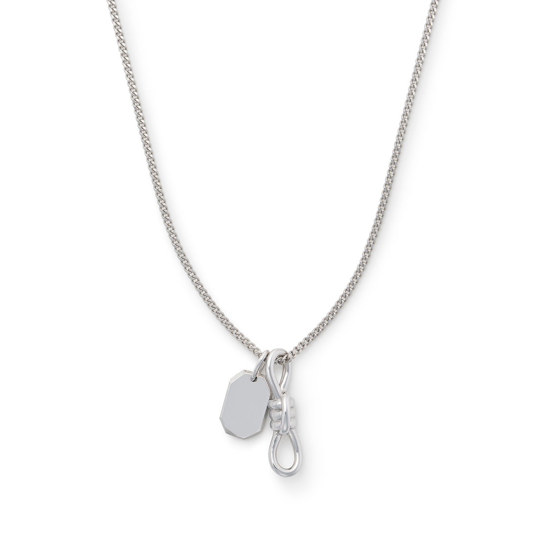 18K Charm チャーム Knot  ノット ホワイトゴールド コーディネート