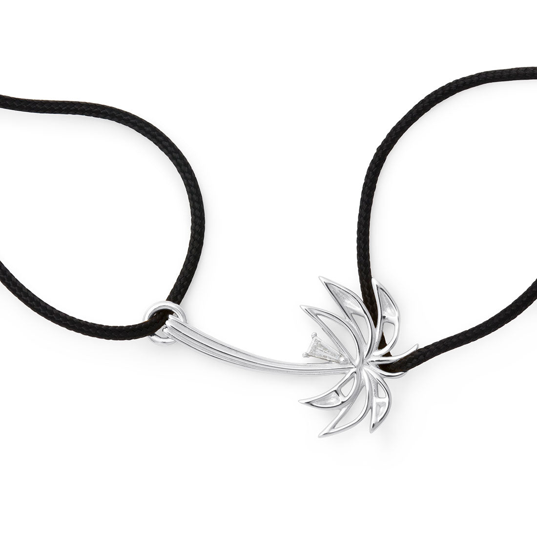 18K Cord Bracelet コードブレスレットPalm Tree パームツリー ヤシの木 Dismondo ダイアモンド ホワイトゴールド