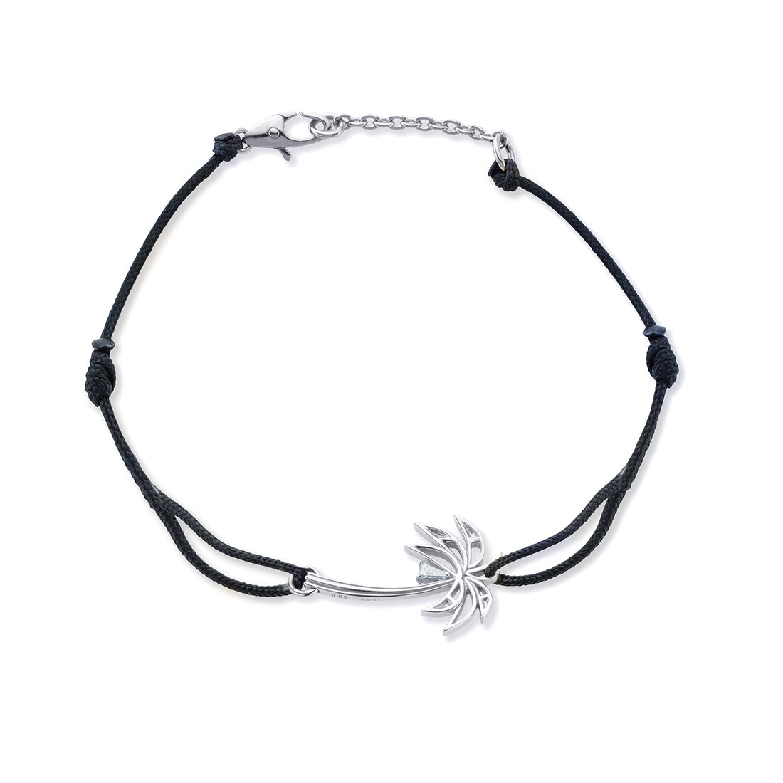 18K Cord Bracelet コードブレスレットPalm Tree パームツリー ヤシの木 Dismondo ダイアモンド ホワイトゴールド