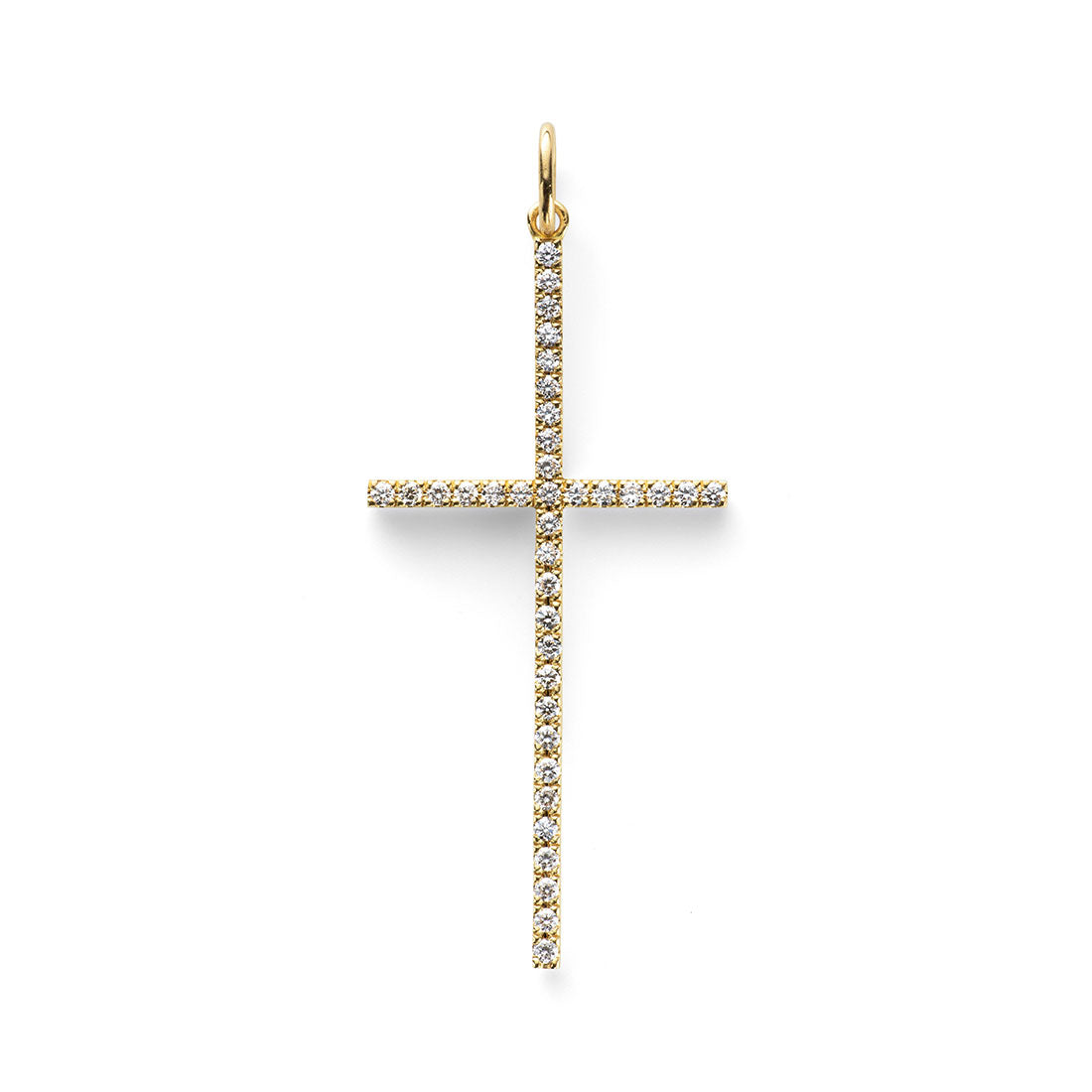 18K Diamond ダイアモンド Cross クロス Charm チャーム イエローゴールド