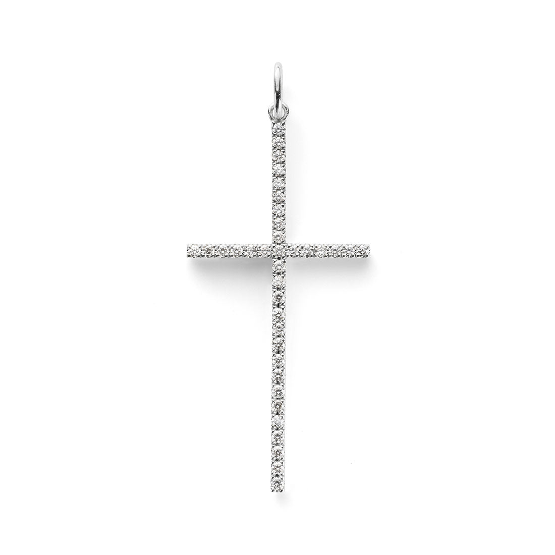 18K Diamond ダイアモンド Cross クロス Charm チャーム ホワイトゴールド