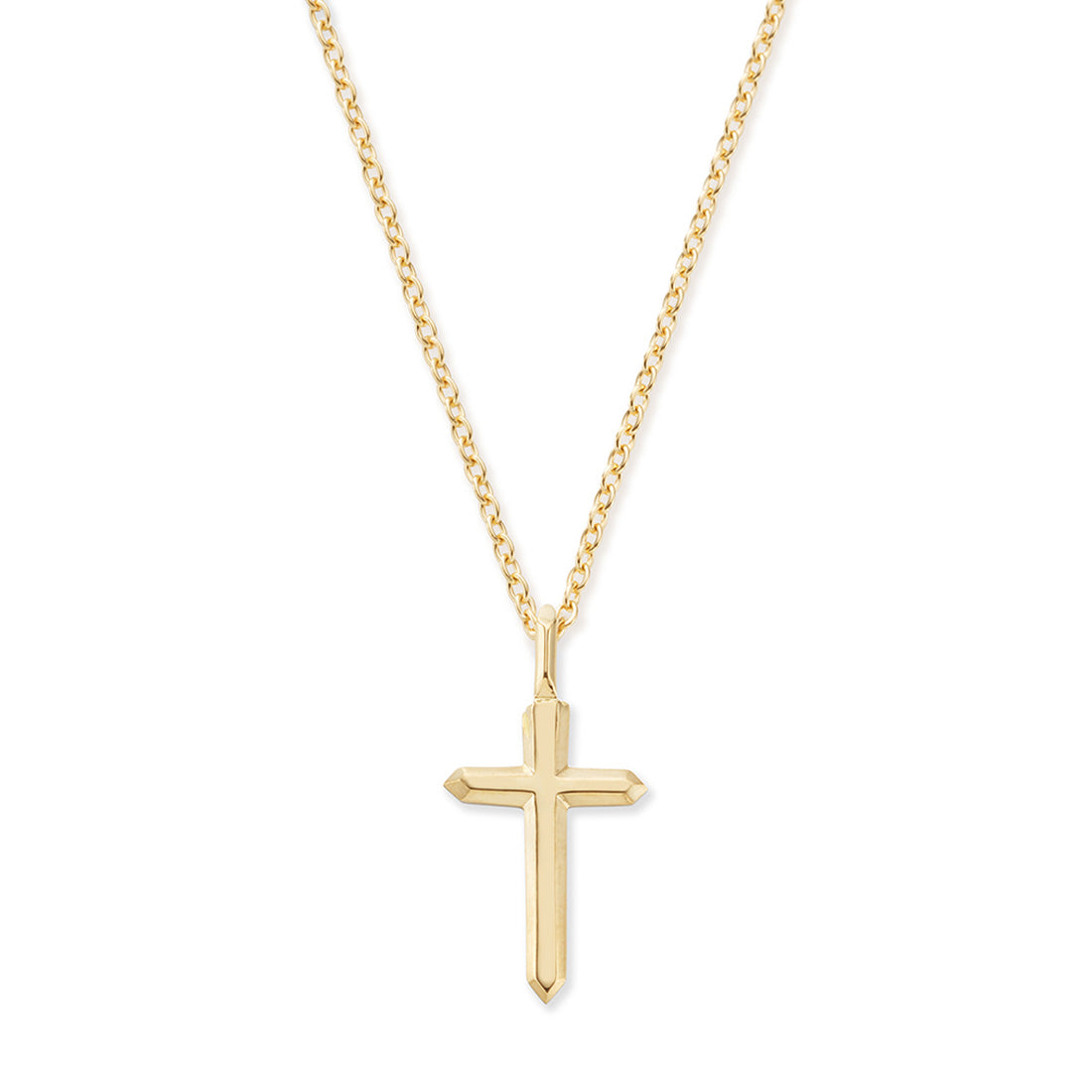 18K イエローゴールド ネックレス Necklace Crystal Cross クリスタルクロス