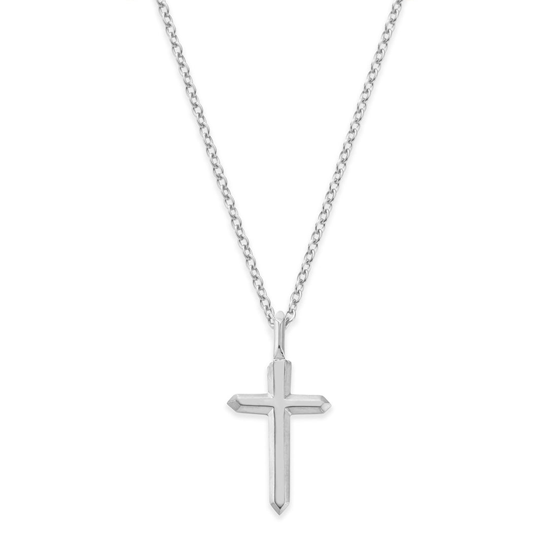 18K ホワイトゴールド ネックレス Necklace Crystal Cross クリスタルクロス