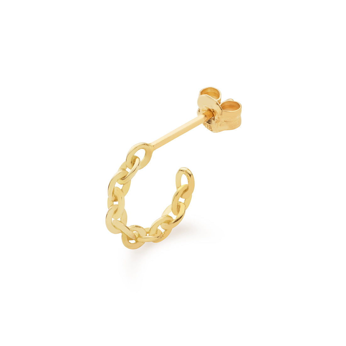 18K Anchor Chain フープピアス 片耳ピアス Sサイズ