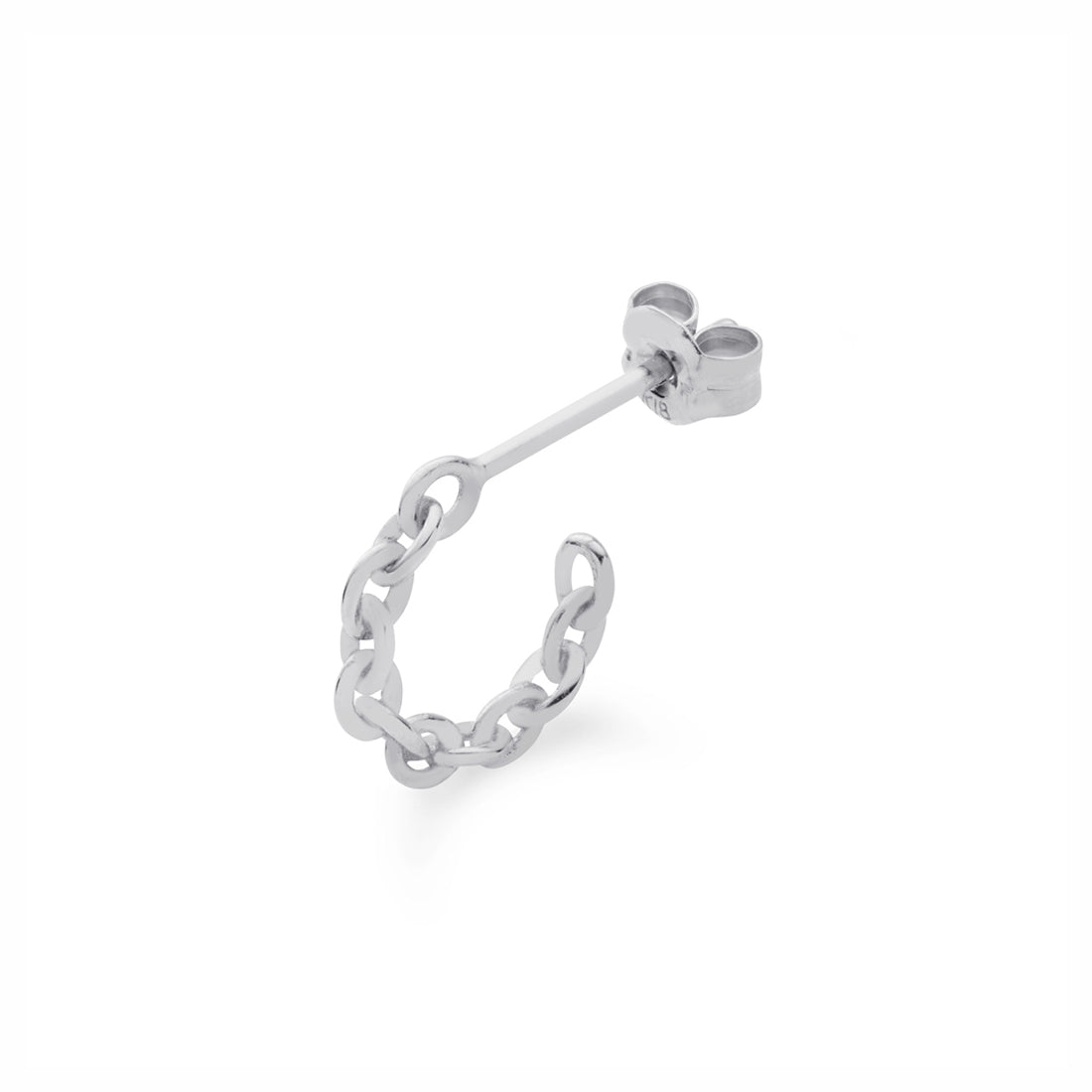 18K Anchor Chain フープピアス 片耳ピアス Sサイズ ホワイトゴールド