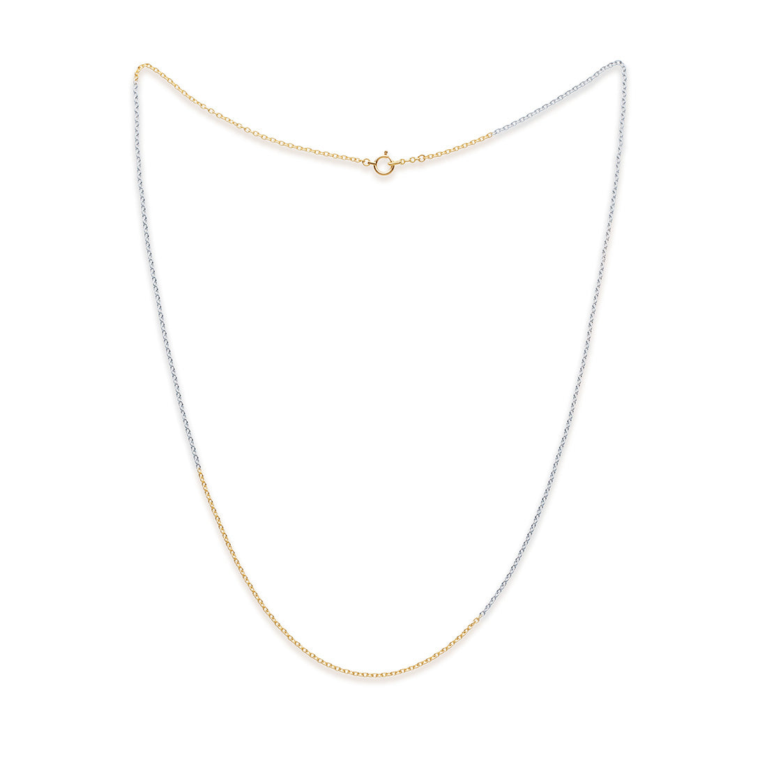 18K Oval Chain オーバルチェーン Combination コンビネーション Necklace ネックレス 1.6mm