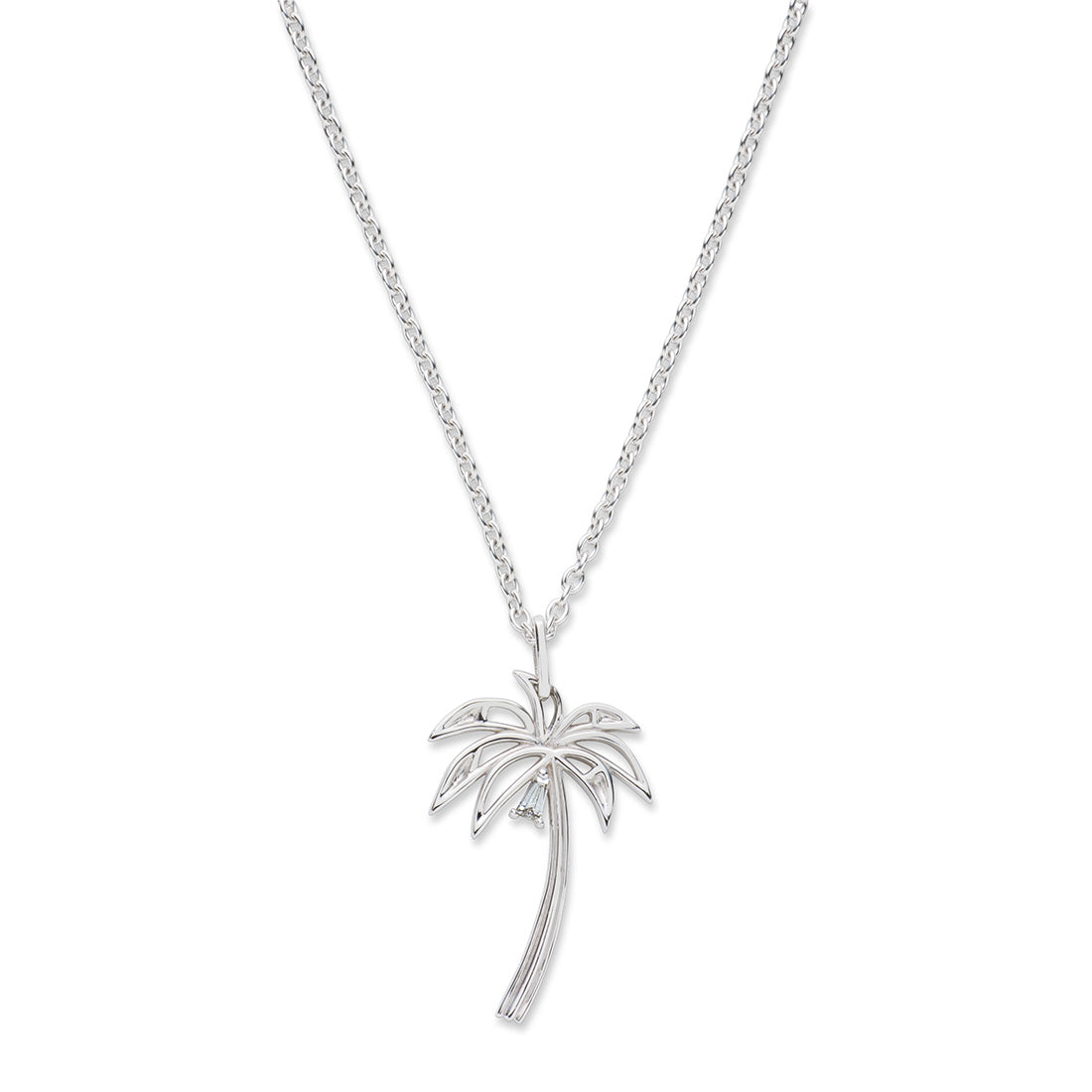 18K Palm Tree パームツリー Necklace ネックレス diamond ダイアモンド ホワイトゴールド