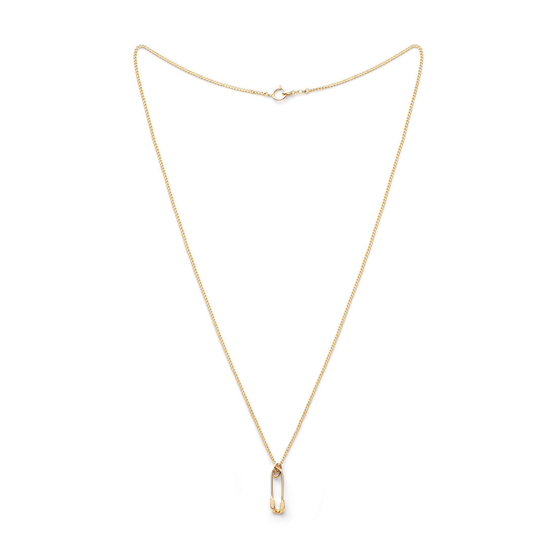 18K Safety Pin Necklace ネックレス イエローゴールド