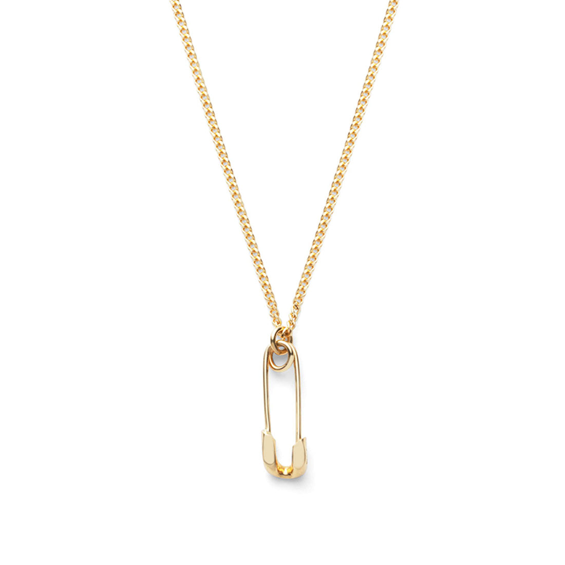 18K Safety Pin Necklace ネックレス イエローゴールド