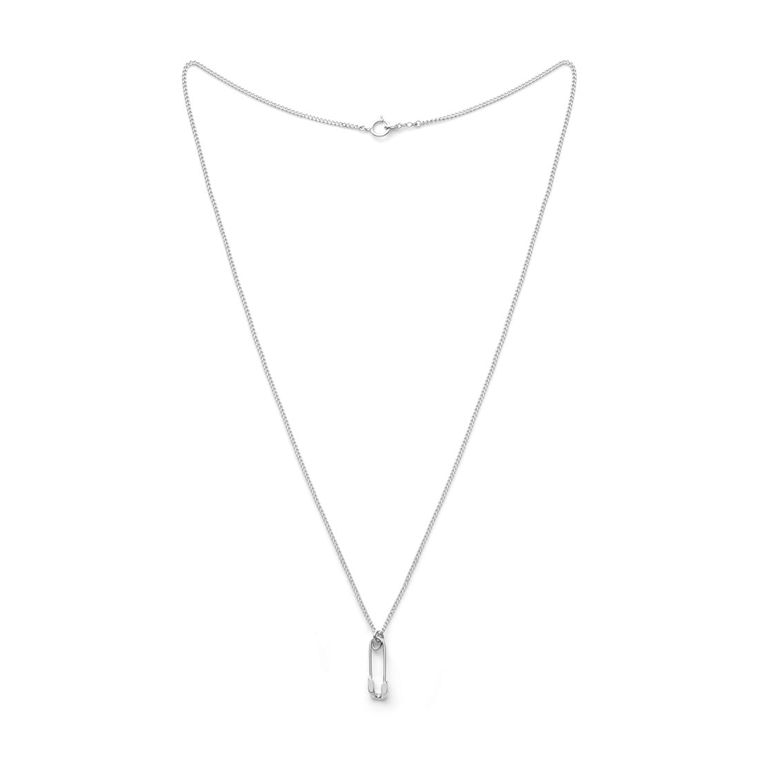 18K Safety Pin Necklace ネックレス ホワイトゴールド