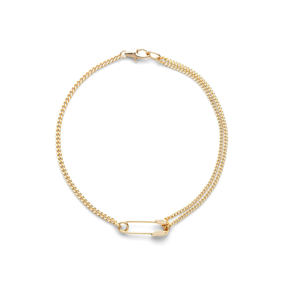 18K Safety Pin Bracelet ブレスレット イエローゴールド