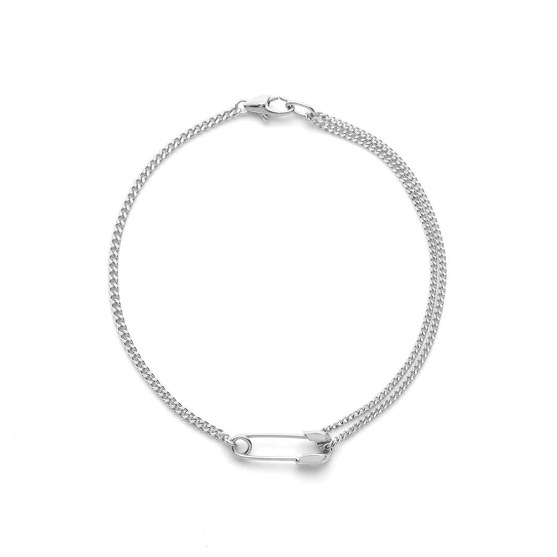 18K Safety Pin Bracelet ブレスレット ホワイトゴールド