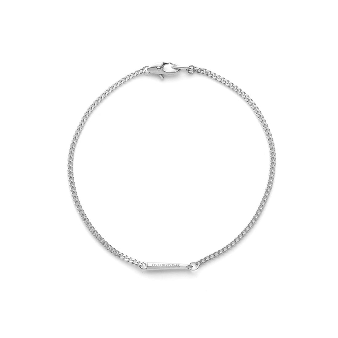 18K Curb Chain カーブチェーン ホワイトゴールド ブレスレット Bracelet