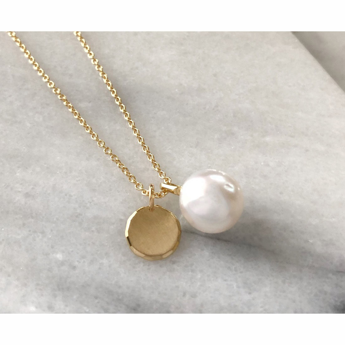 18K Pearl パール Charm チャーム イエローゴールド コーディネート