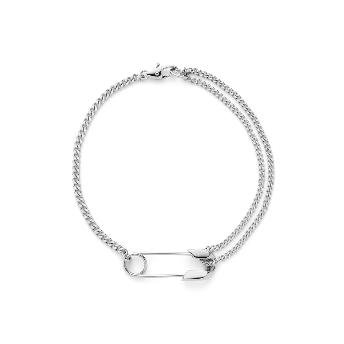 18K Bracelet ブレスレット Safety Pin ホワイトゴールド