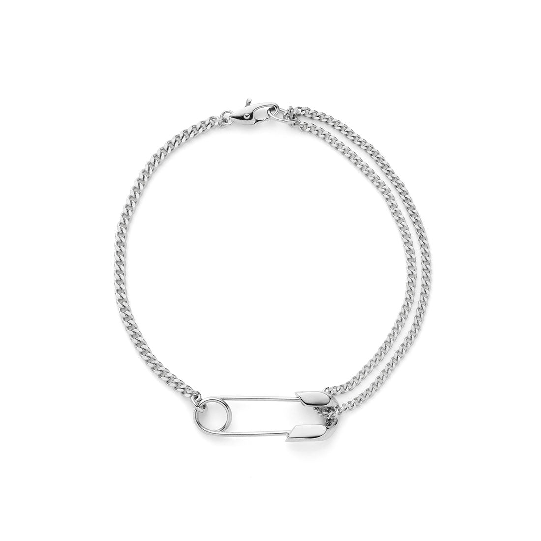 18K　Bracelet　ブレスレット　Safety Pin　ホワイトゴールド