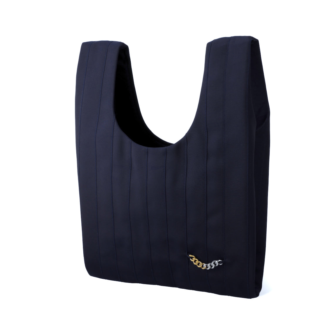 Shopper bag　ショッパーバック　グログランリボン　ミディアムサイズ　NAVY