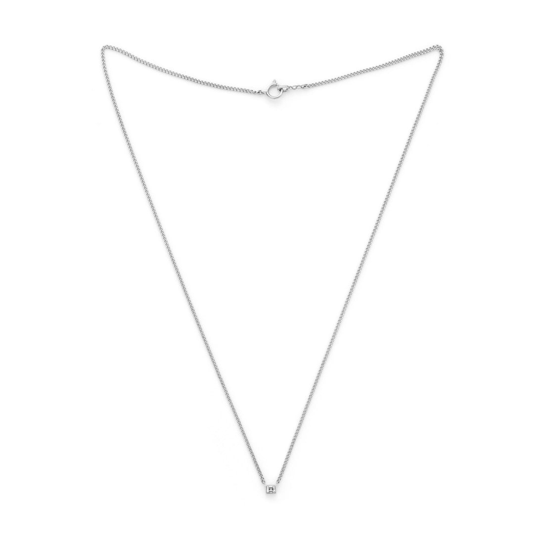 18K ホワイトゴールド Curb Chain カーブチェーン Necklace ネックレス Diamond ダイア