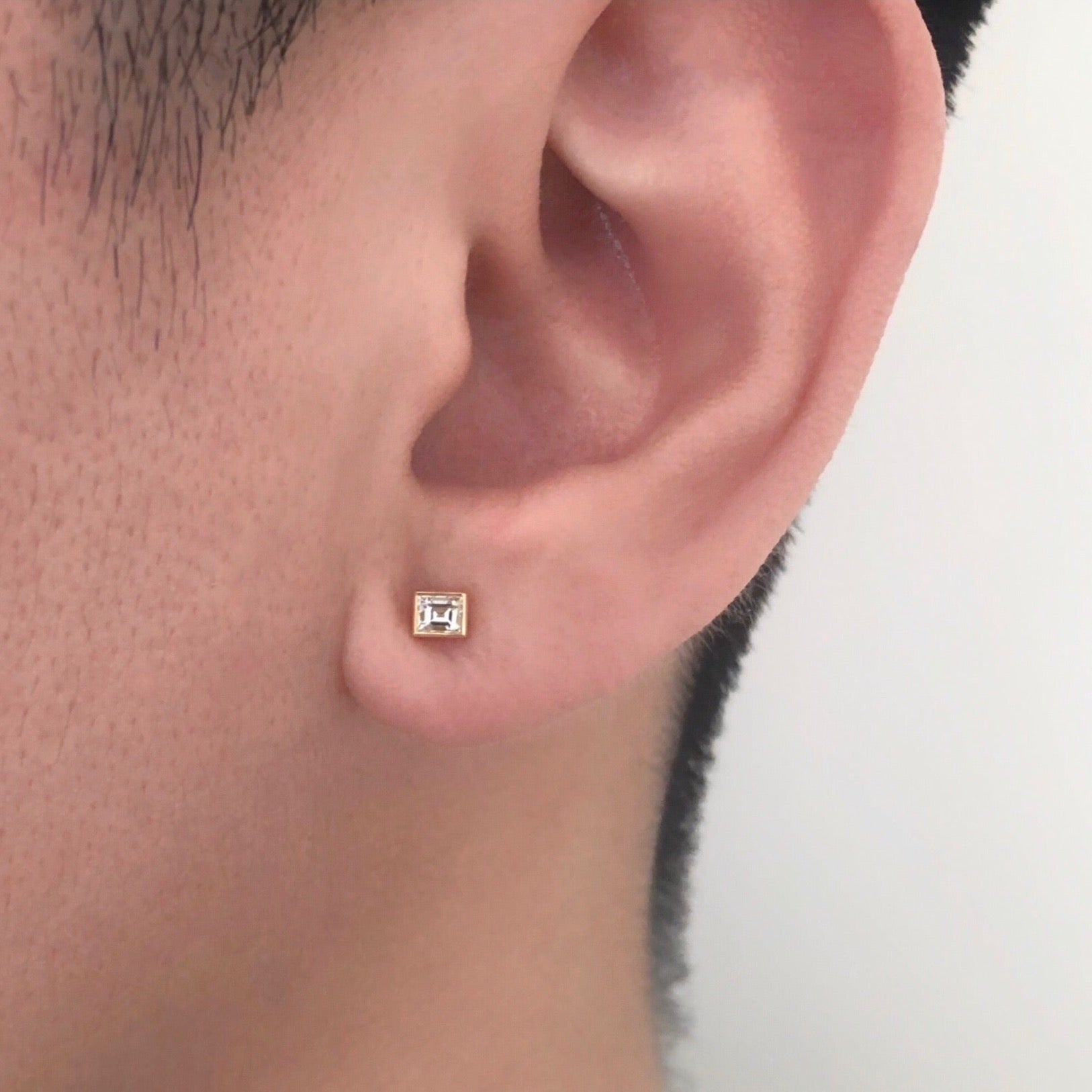 18K ピアス ダイアモンド Diamond 着用