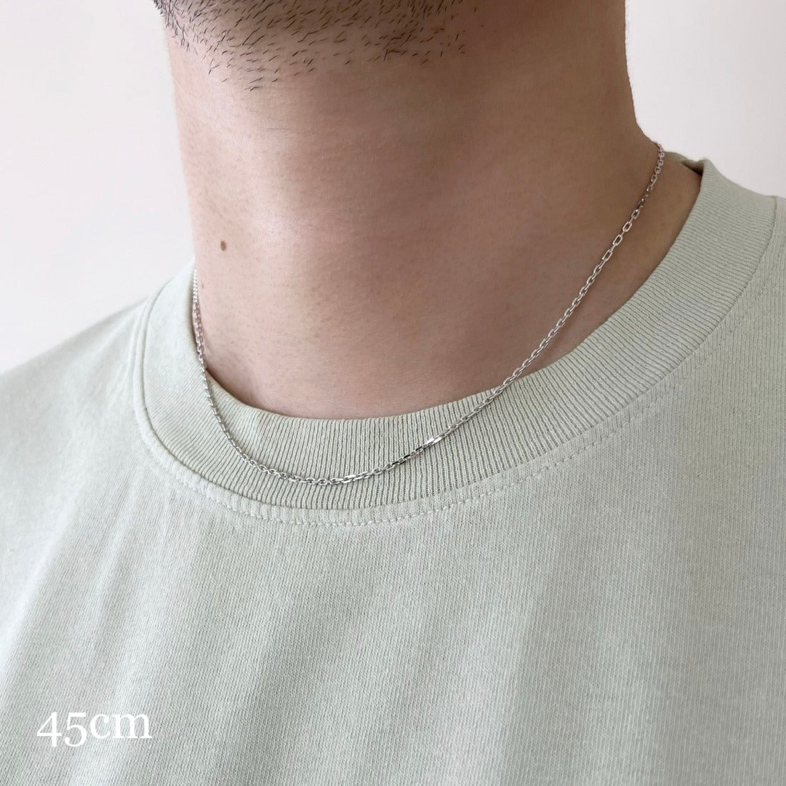 18K Mixed Chain ミックスドチェーン Necklace ネックレス ホワイトゴールド 着用