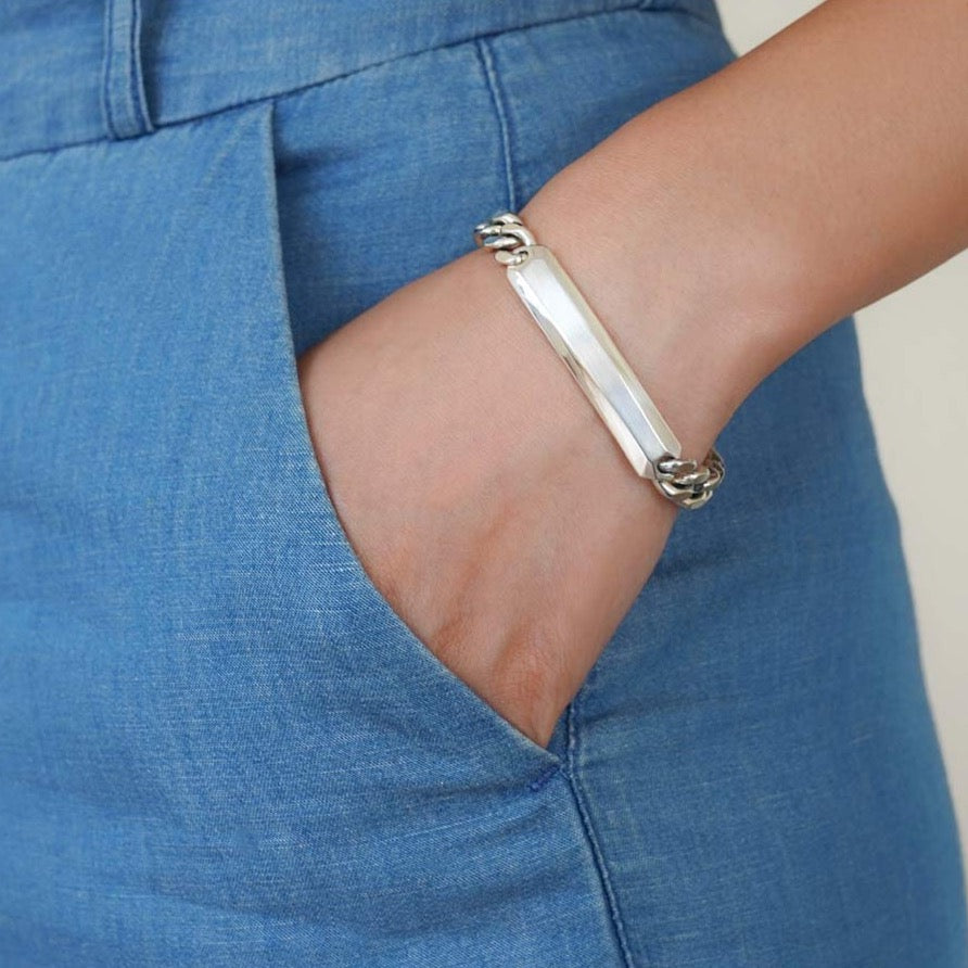 silver925 シルバー925 Bracelet ブレスレット Crystal クリスタル 着用