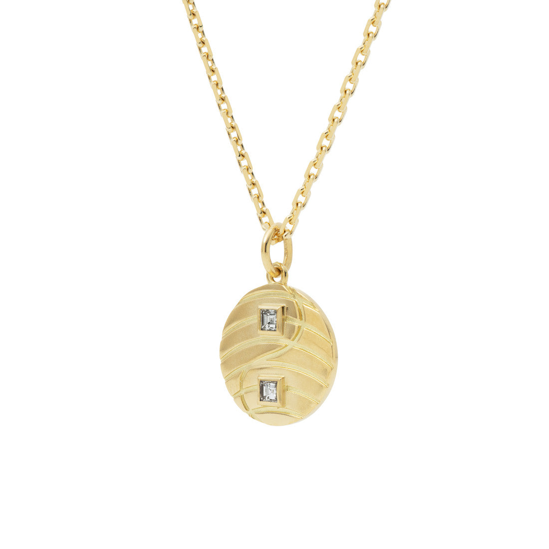 18K Small Yin Yang Coin インヤンコイン Diamond ダイアモンド Necklace ネックレス イエローゴールド