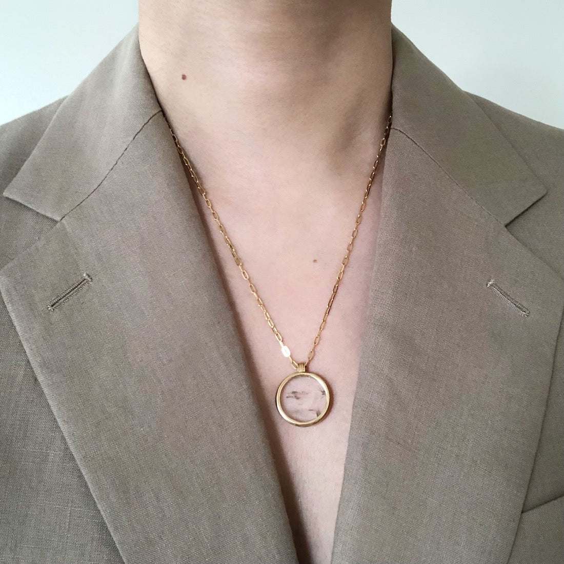 18K ネックレス Necklace ペンダントネックレス Pendant Necklace Crystal クリスタル 着用