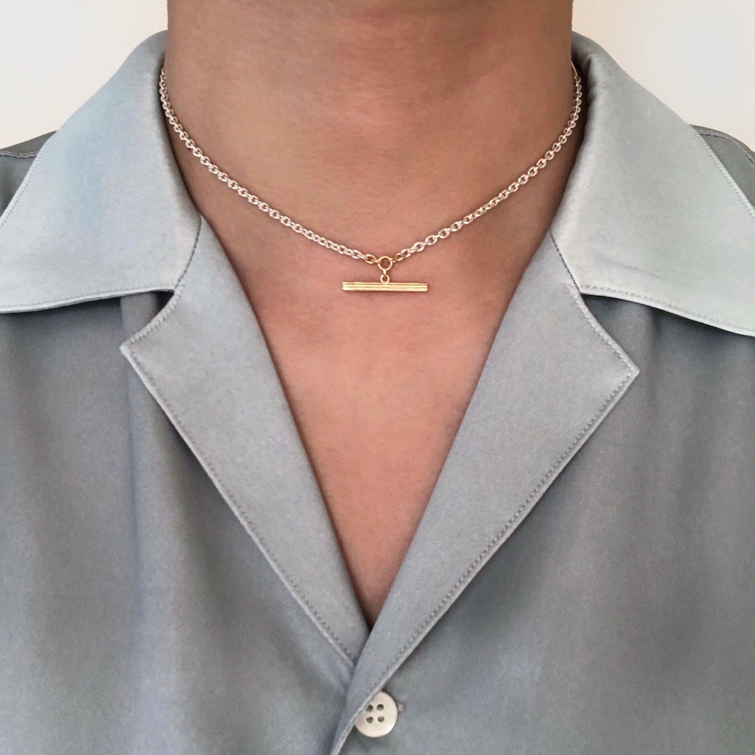 18K silver925 ネックレス Necklace 着用