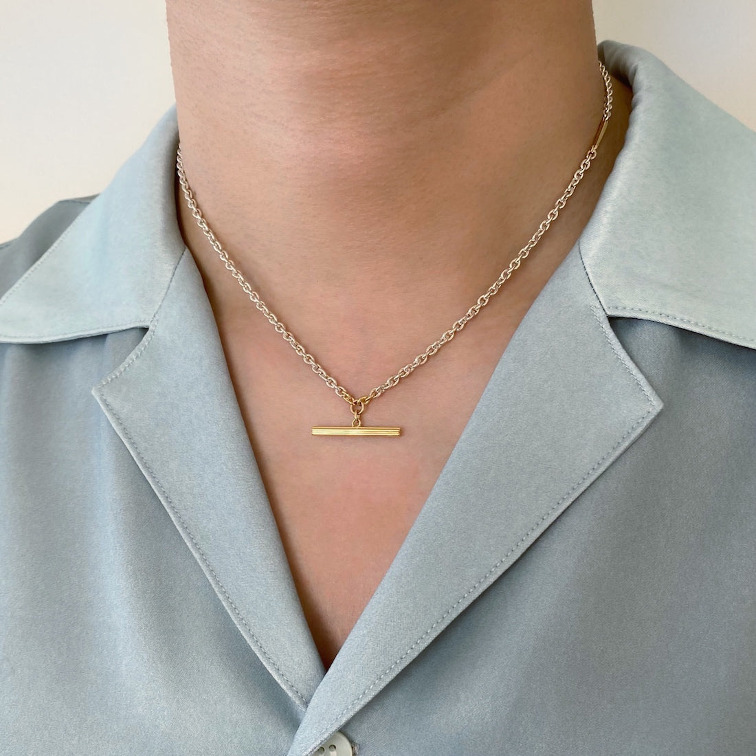 18K silver925 ネックレス Necklace 着用