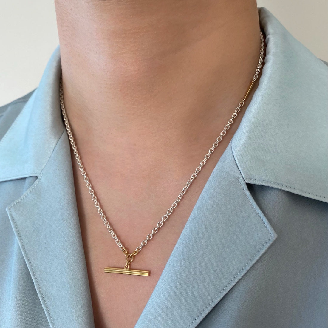 18K silver925 ネックレス Necklace 着用