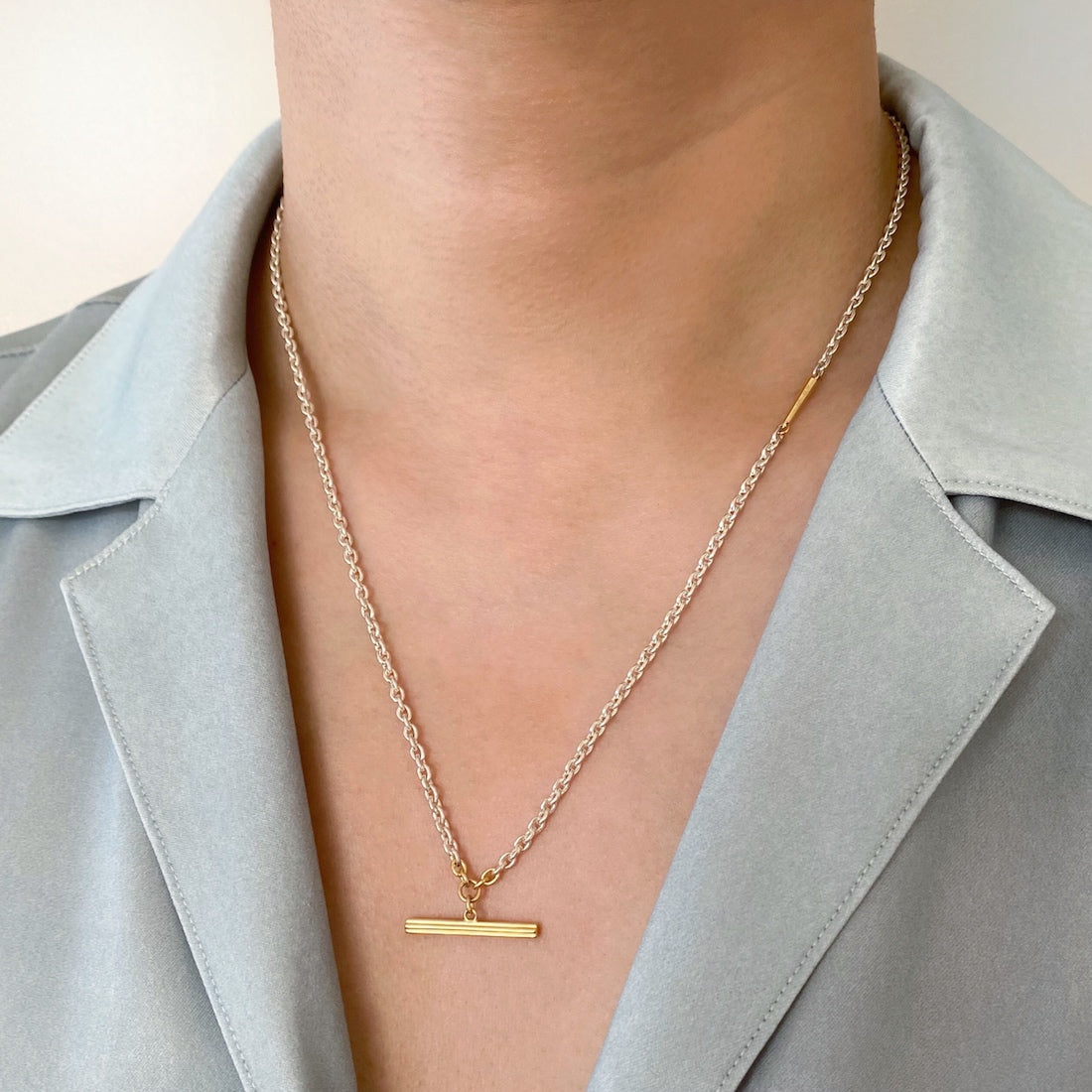 18K silver925 ネックレス Necklace 着用