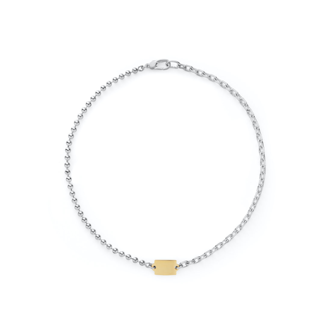 Silver 18K Tag Chain Bracelet タグチェーン ブレスレット