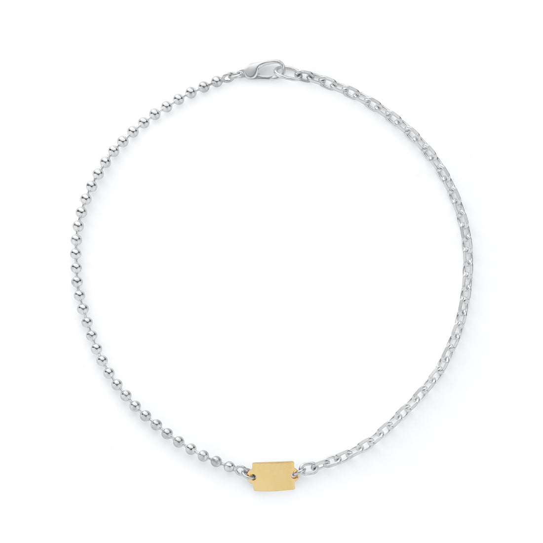Silver 18K Tag Chain Anklet タグチェーン アンクレット