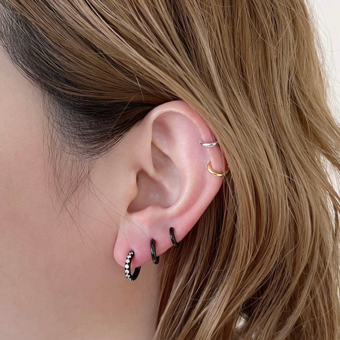 K18 Hoop フープピアス コーディネート