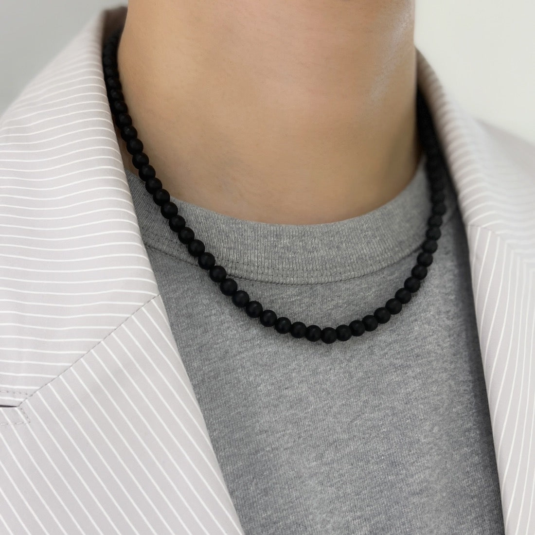 K18 Necklace Onyx ネックレス オニキス 着用