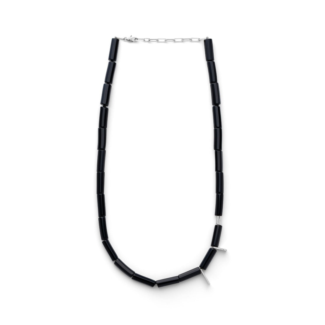 K18 Necklace Onyx 天然石ネックレス オニキス ダイア ホワイトゴールド